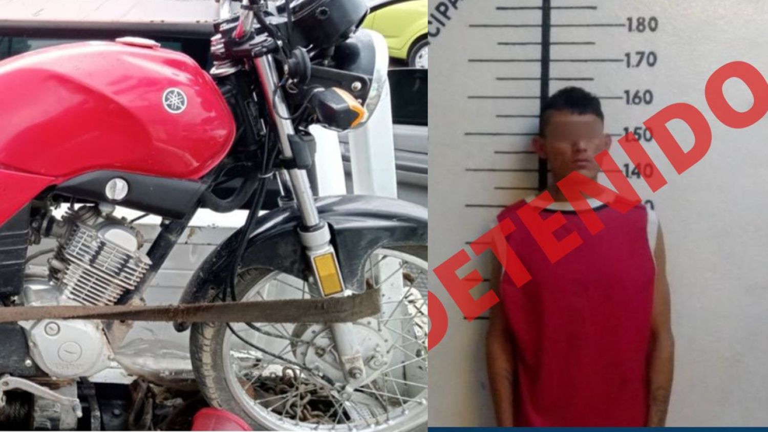 Detienen en San Pedro Cholula a presunto ladrón de motos