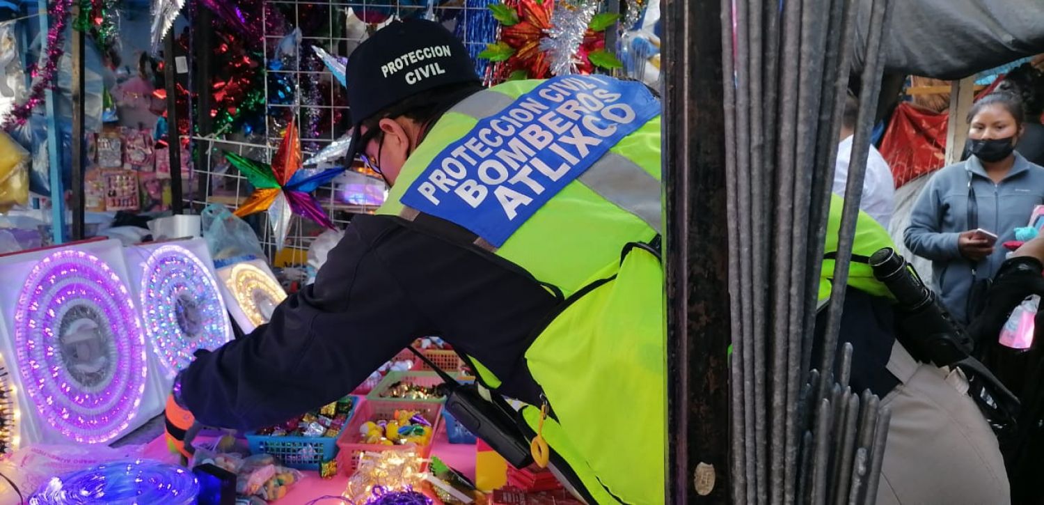 Ayuntamiento de Atlixco continúa vigilancia contra el uso y venta de pirotecnia en el municipio