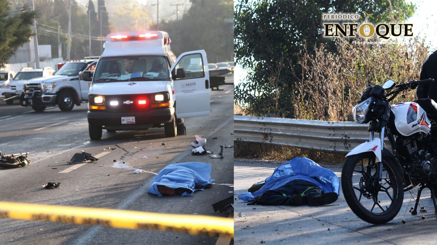 Fallecen este día dos motociclistas en diferentes vialidades del estado de Puebla