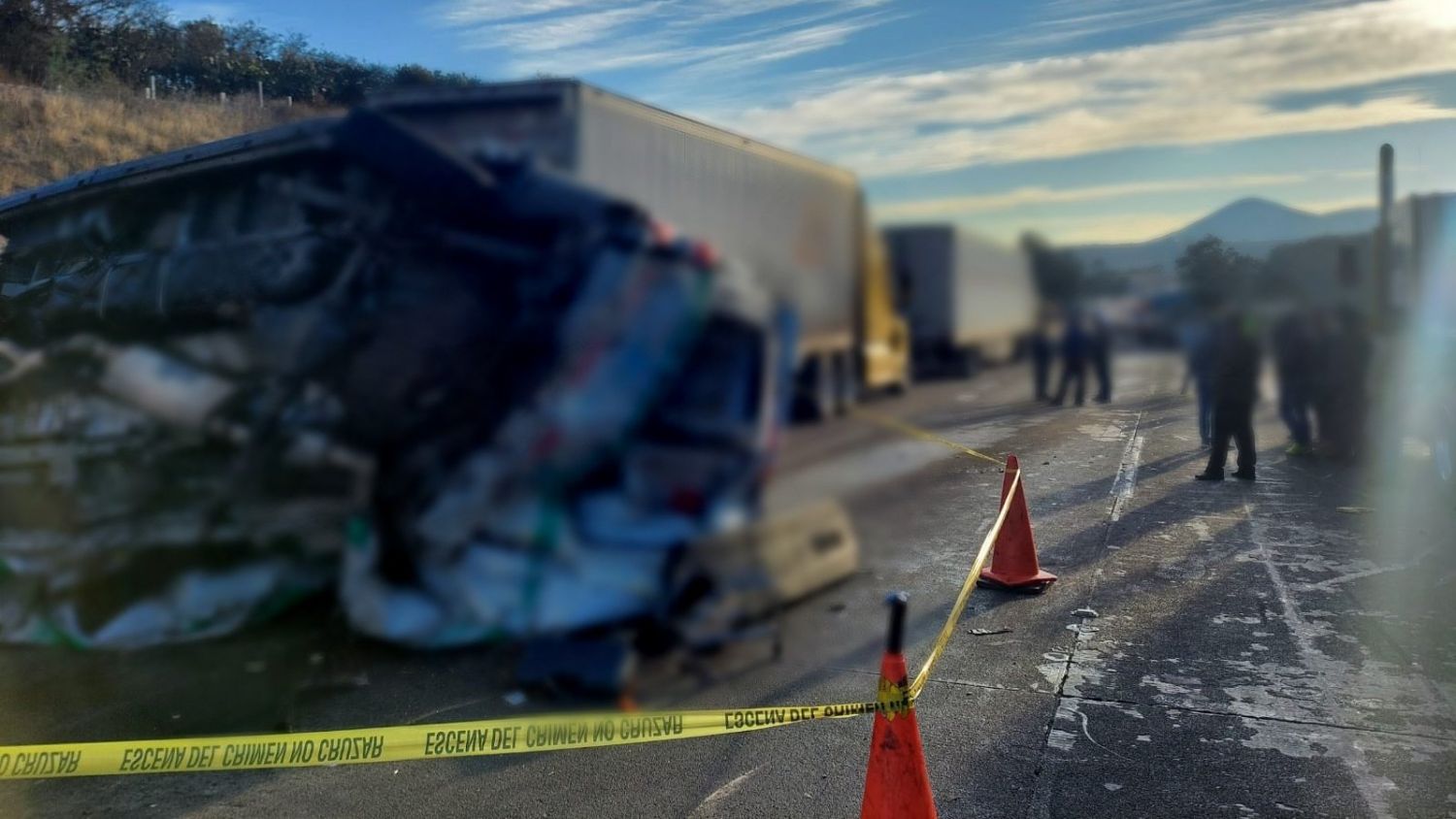 Se registra choque múltiple en el kilómetro 80 de la autopista México-Querétaro