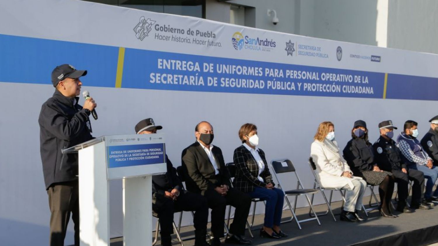En San Andrés Cholula refuerzan el equipamiento de los elementos de la Secretaría de Seguridad Pública y Protección Ciudadana 