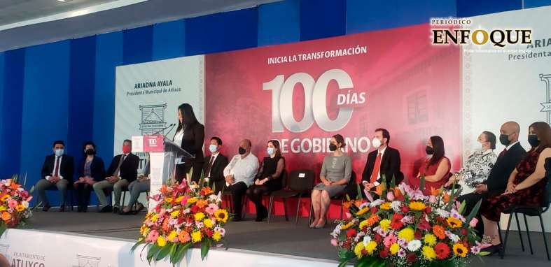 Consolida Ariadna Ayala en sus 100 días de gobierno el servir para transformar; rinde informe de lo realizado 