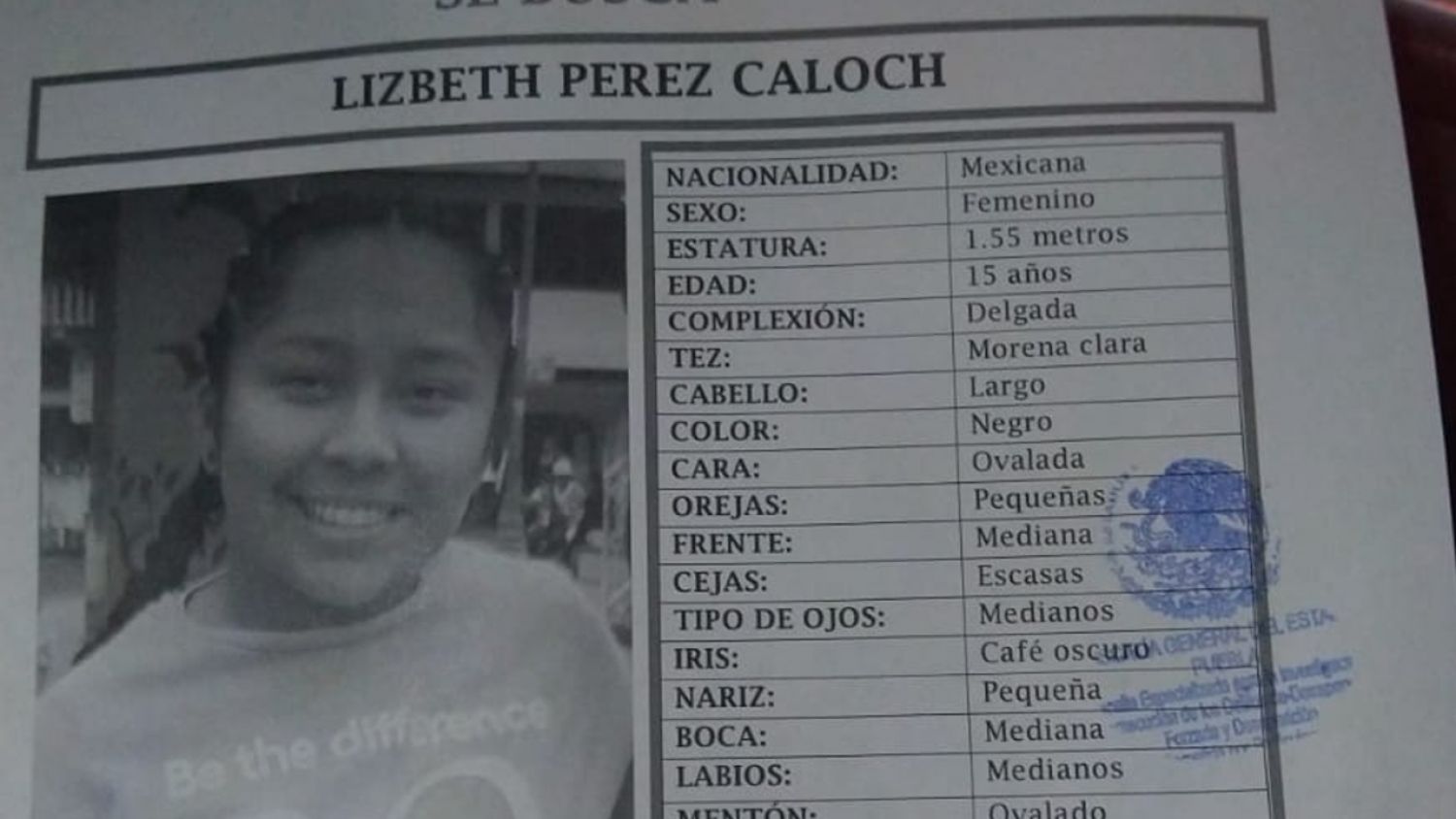 Ayuda Ciudadana: Lizbeth Pérez de 15 años habría desaparecido en San Pedro Cholula 