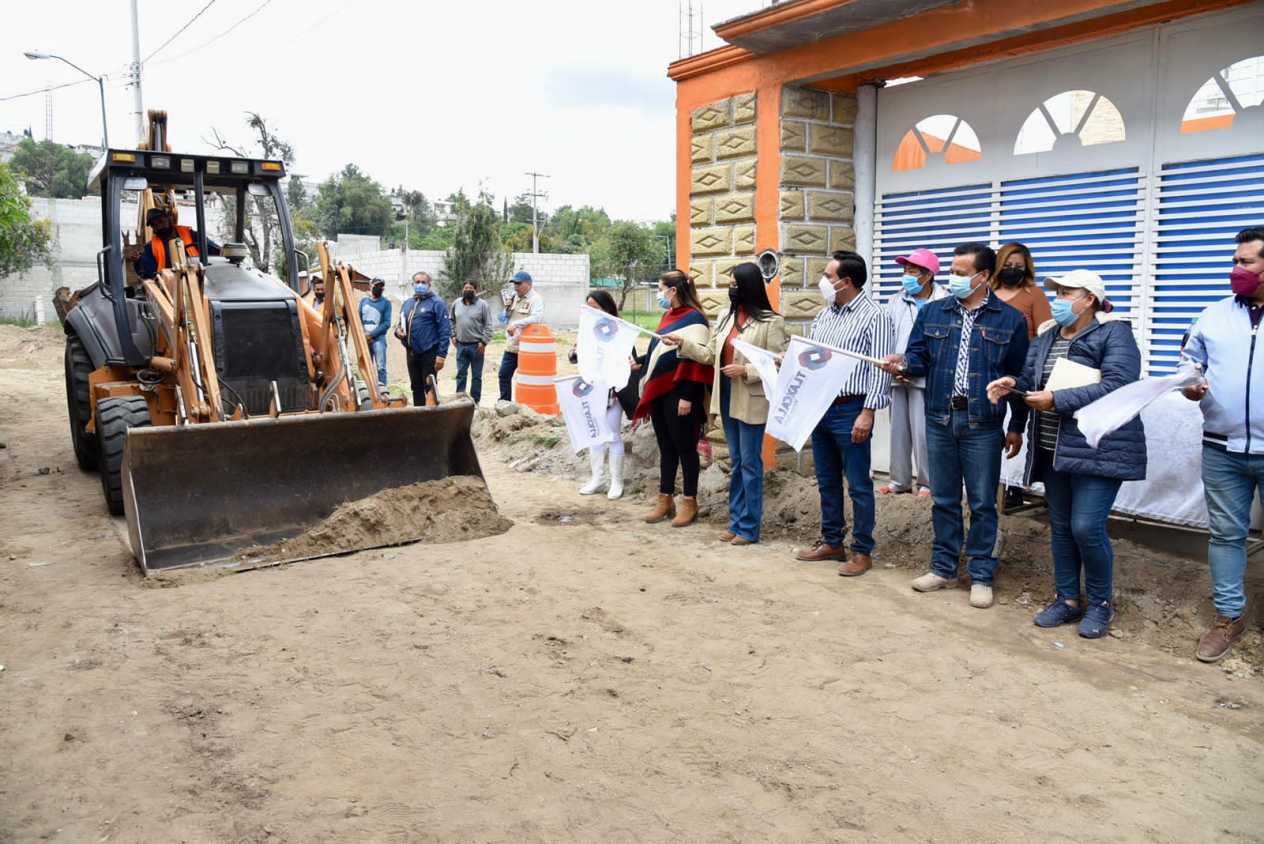 Ayuntamiento de Tlaxcala inicia obra de adoquinamiento en Chimalpa