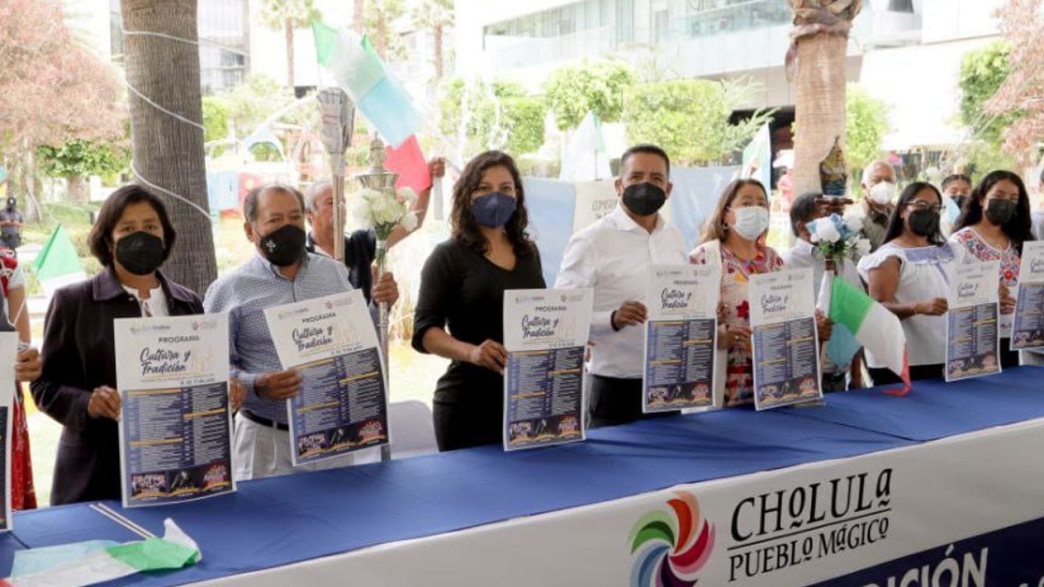 Ayuntamiento de San Andrés Cholula presentó el manto de actividades para la festividad de la Virgen de los Remedios 
