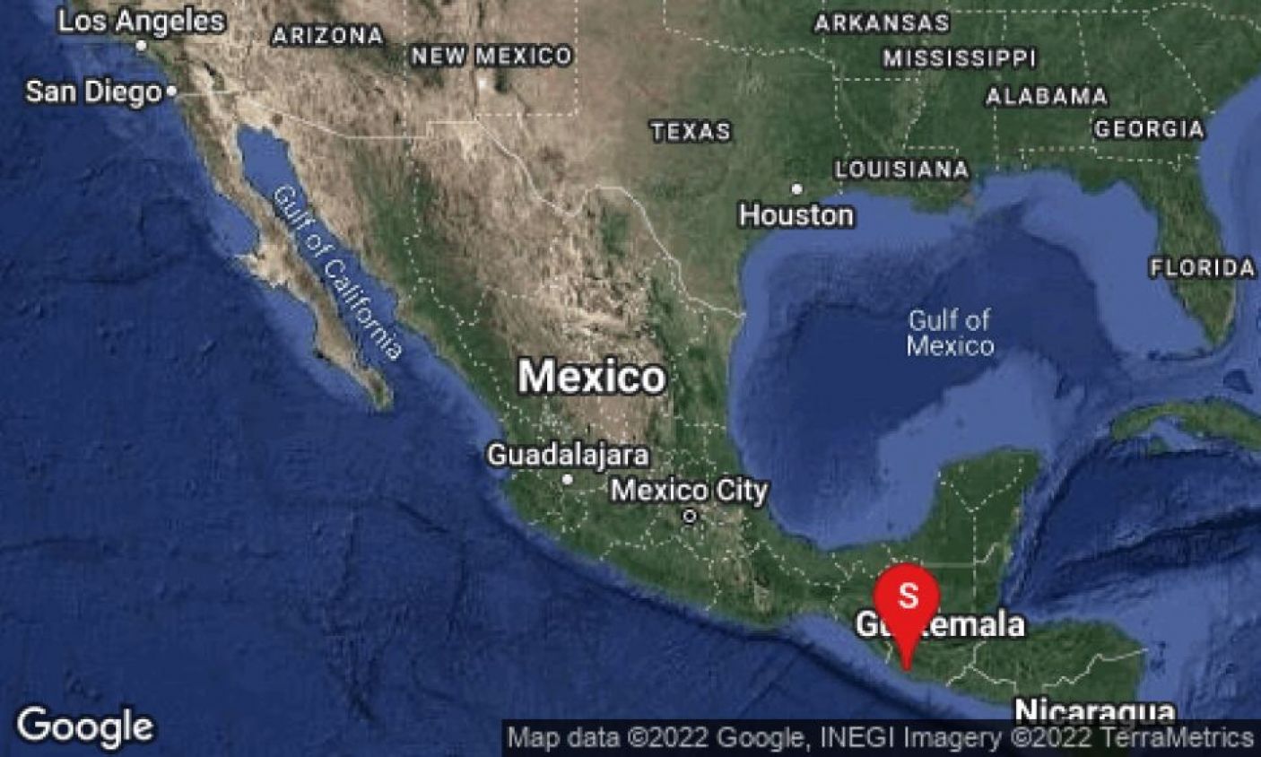 Se reportó sismo magnitud 5.2 en Ciudad Hidalgo, Chiapas