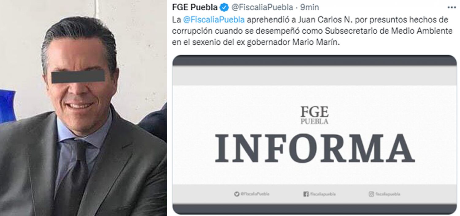 Fue detenido Juan Carlos 'N', extitular de Museos de Puebla y exfuncionario de Medio Ambiente