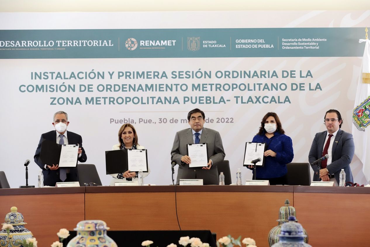 Gobiernos de Puebla y Tlaxcala instalan Comisión de Ordenamiento de la Zona Metropolitana