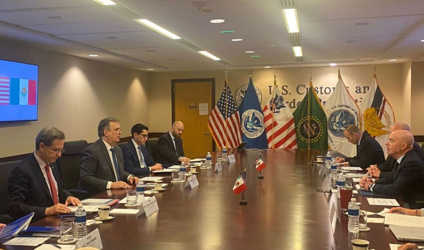 Ebrard se reunió con Alejandro Mayorkas, Secretario de Seguridad Nacional de EEUU