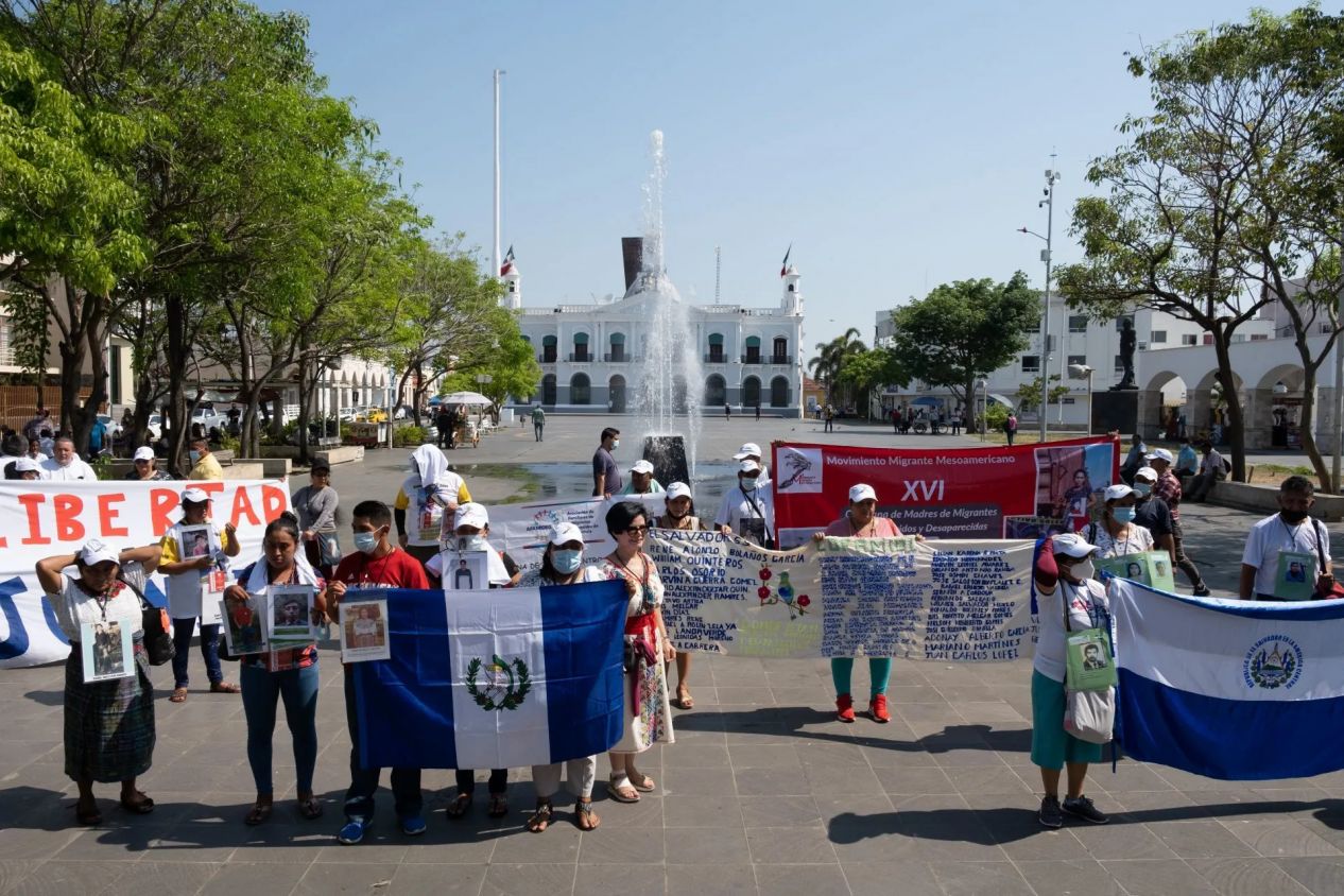 Grupo de madres centroamericanas se manifiestan en México en busca de sus desaparecidos