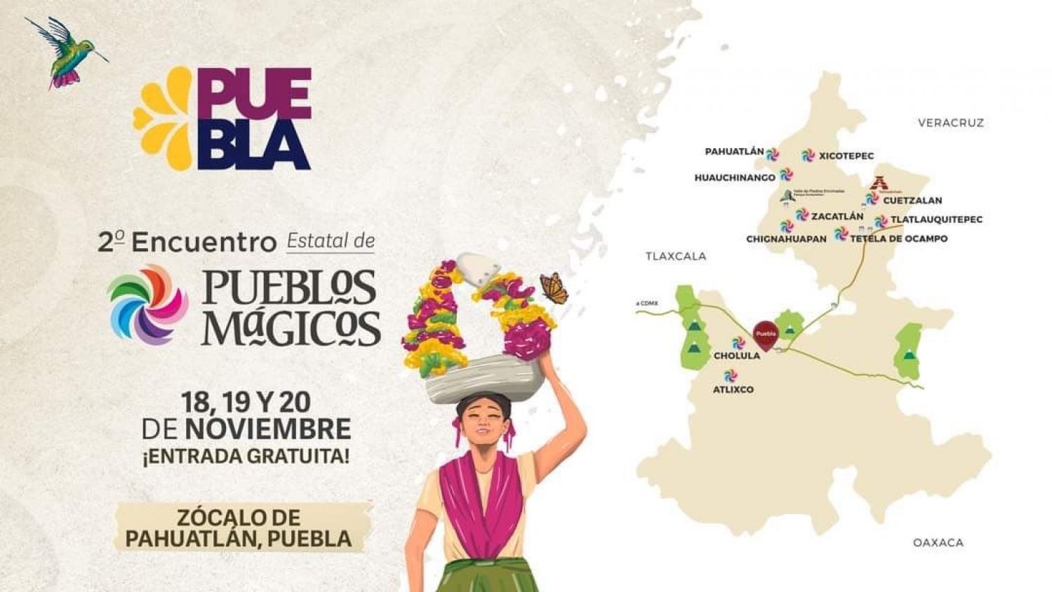 Atlixco estará presente en el Segundo Encuentro Estatal de Pueblo Mágicos