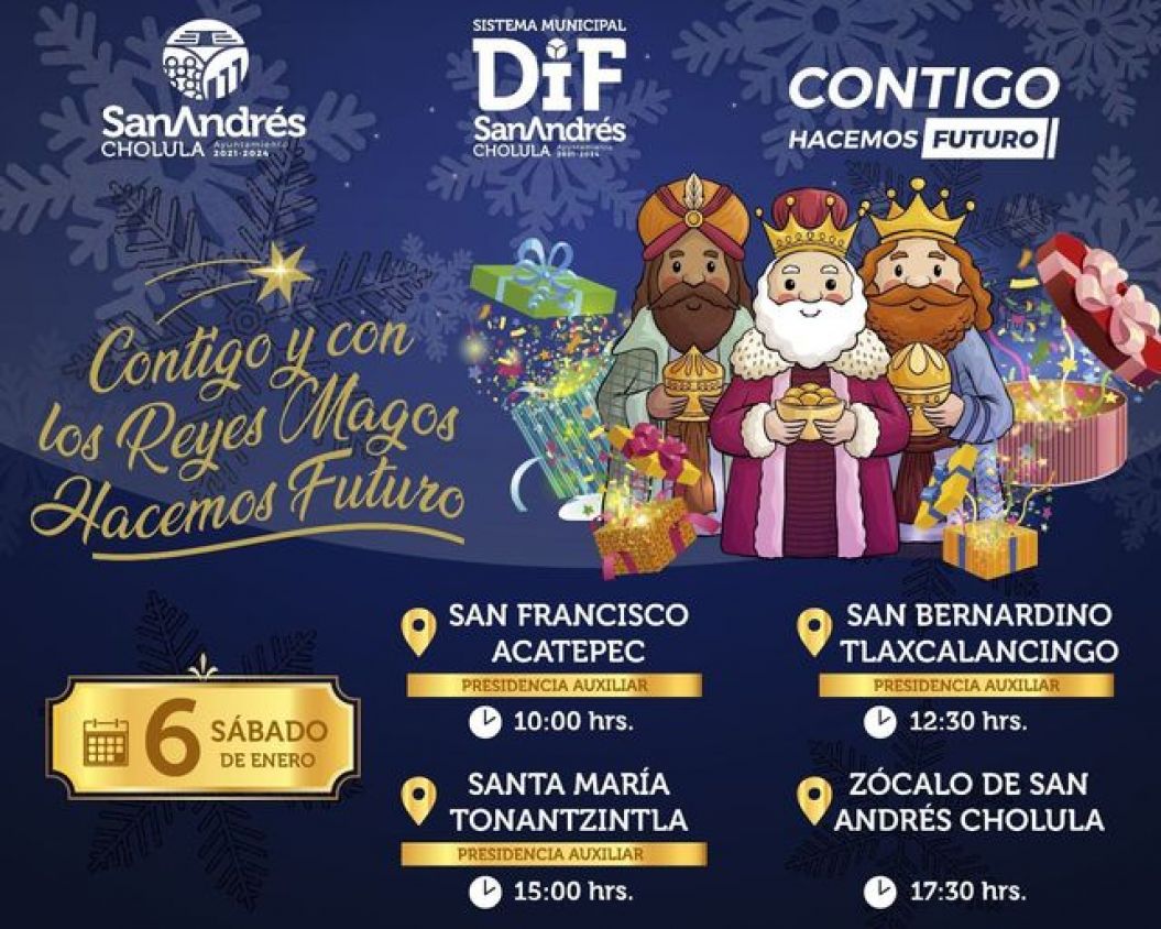 Todo listo para la magia de Reyes en San Andrés Cholula