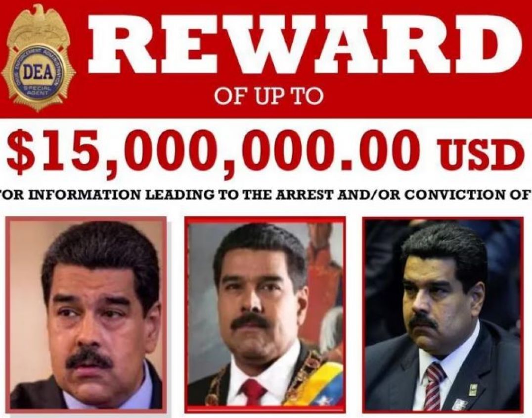 Recompensa de 15 millones de dólares por la captura del dictador Nicolás Maduro sigue vigente en Estados Unidos