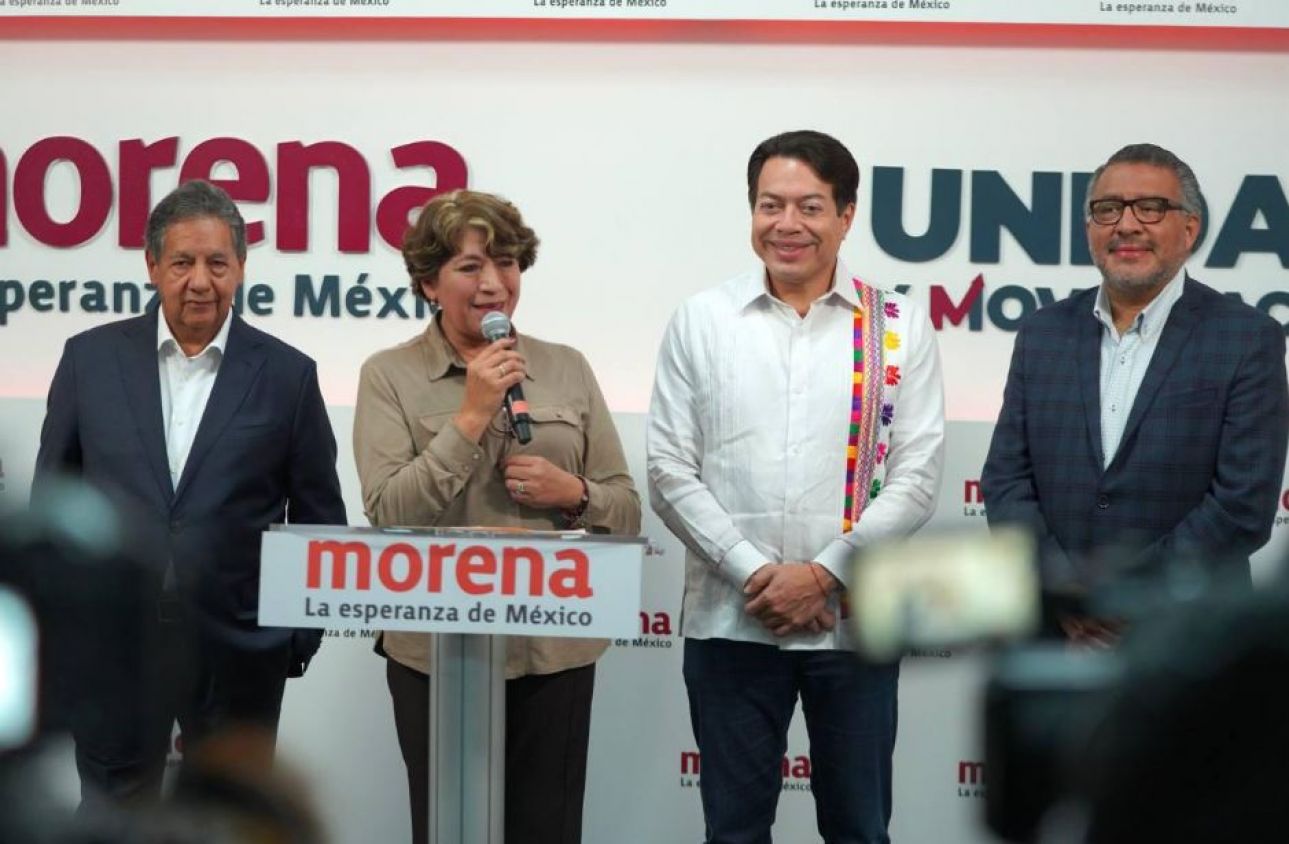 Presenta Morena a Delfina Gómez como su precandidata a la gubernatura por el Edomex