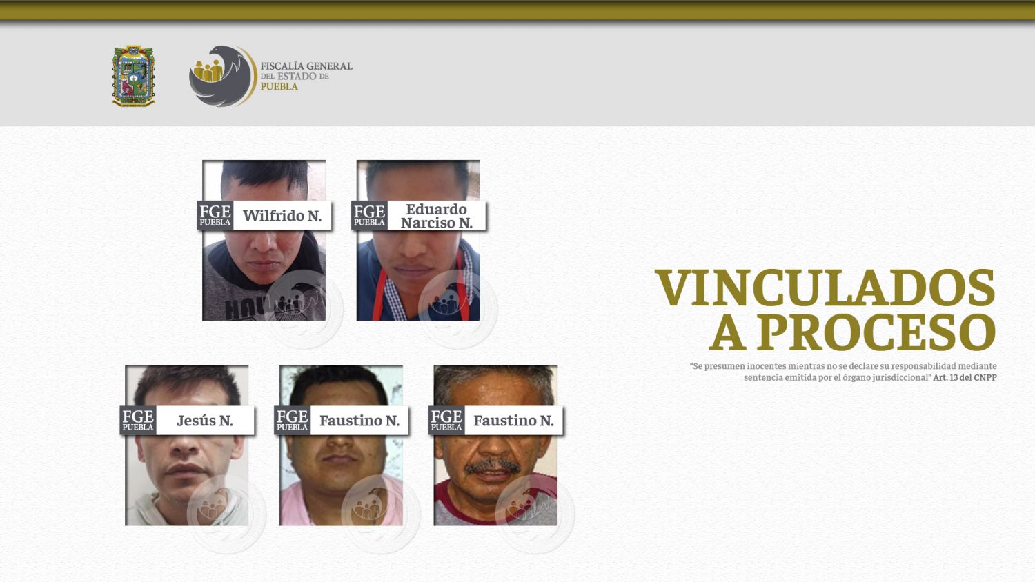 Vinculados a proceso quienes fueron detenidos en cateos de Hueytamalco