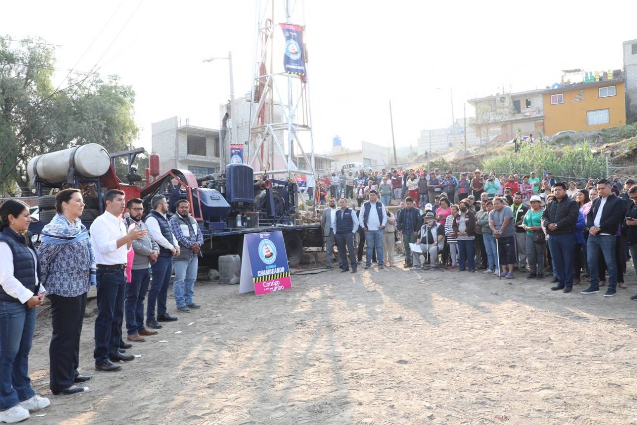 Pozo Tlanese abastecerá agua a 25 mil personas en San Jerónimo Caleras