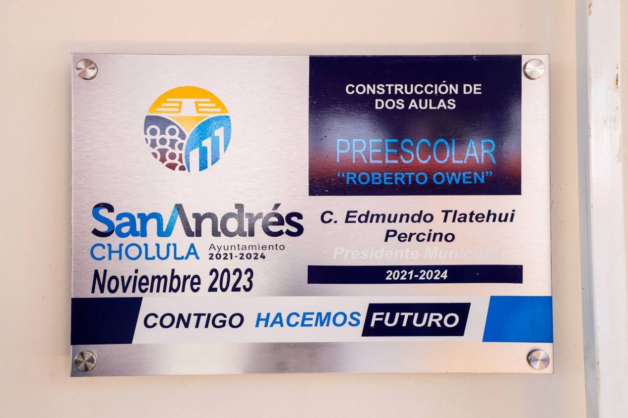 Inaugura Mundo Tlatehui dos aulas didácticas en el Preescolar Roberto Owen