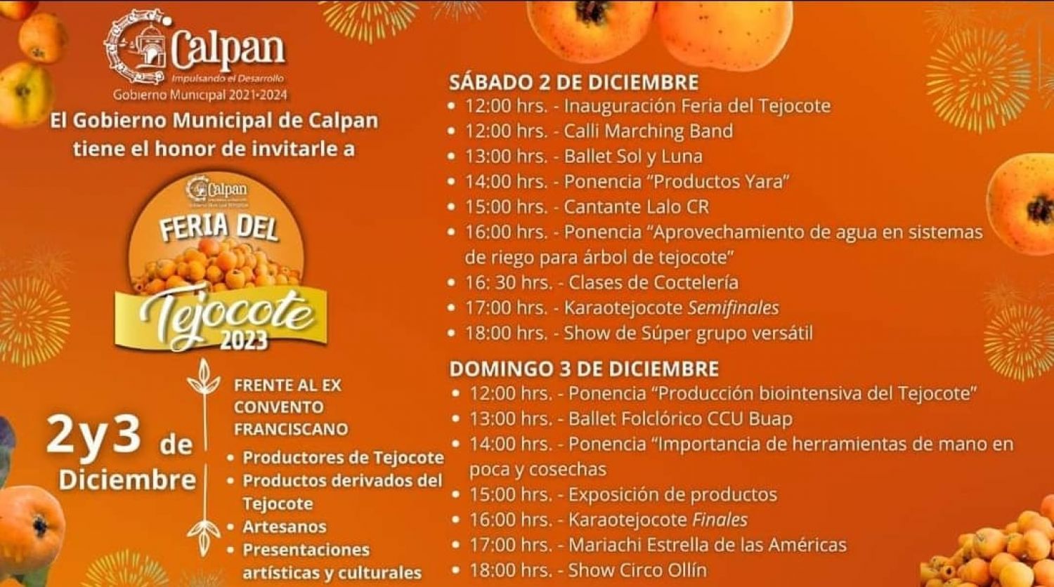 La Feria del Tejocote 2023 congregará a 35 expositores