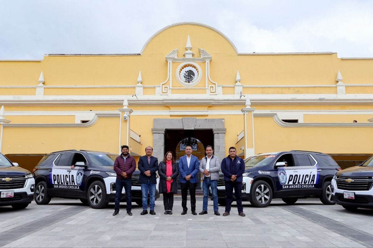 San Andrés Cholula refuerza la seguridad con seis nuevas patrullas Chevrolet 2023