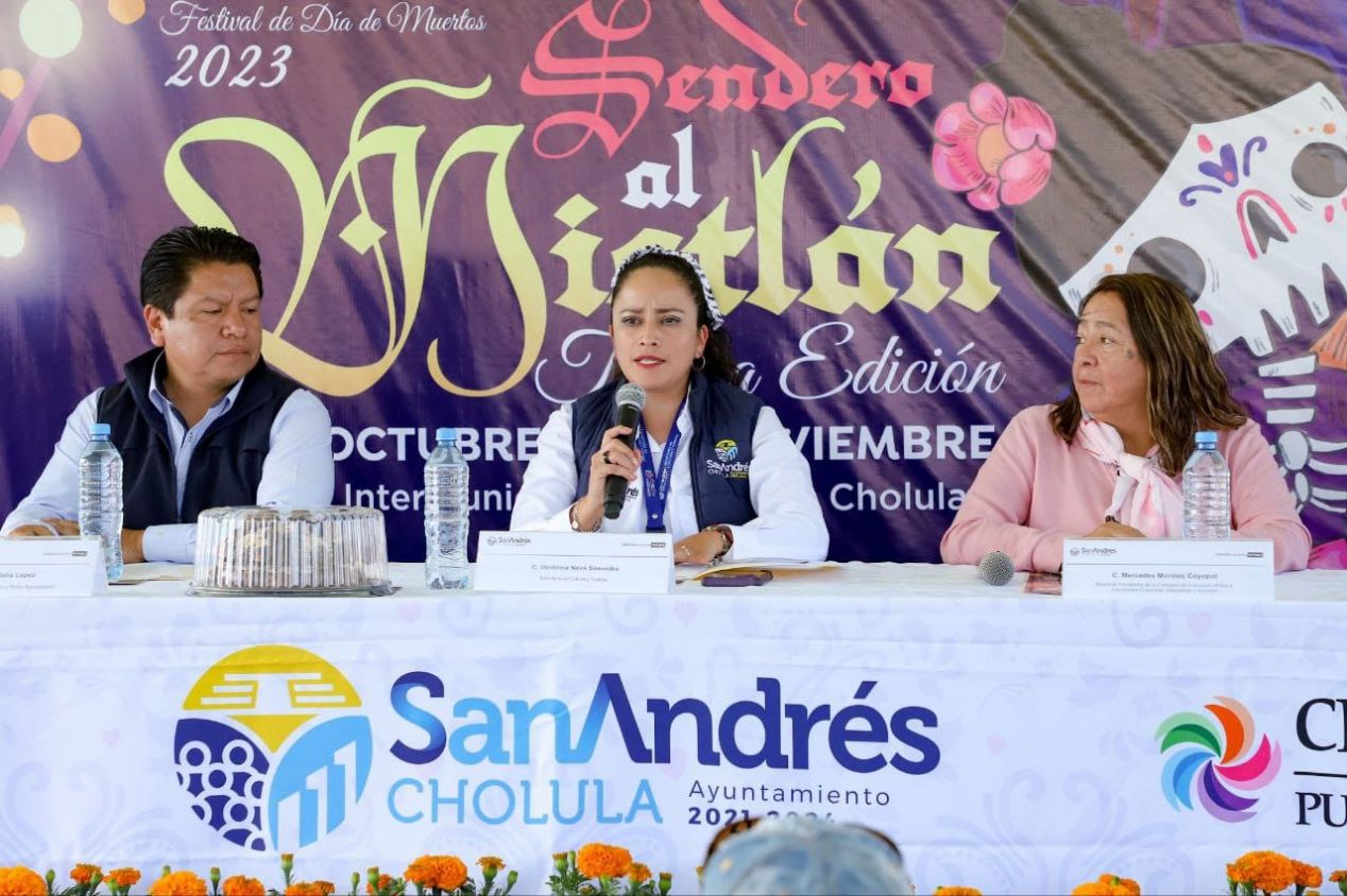 Presenta Ayuntamiento de San Andrés Cholula la tercera edición "Sendero al Mictlán"