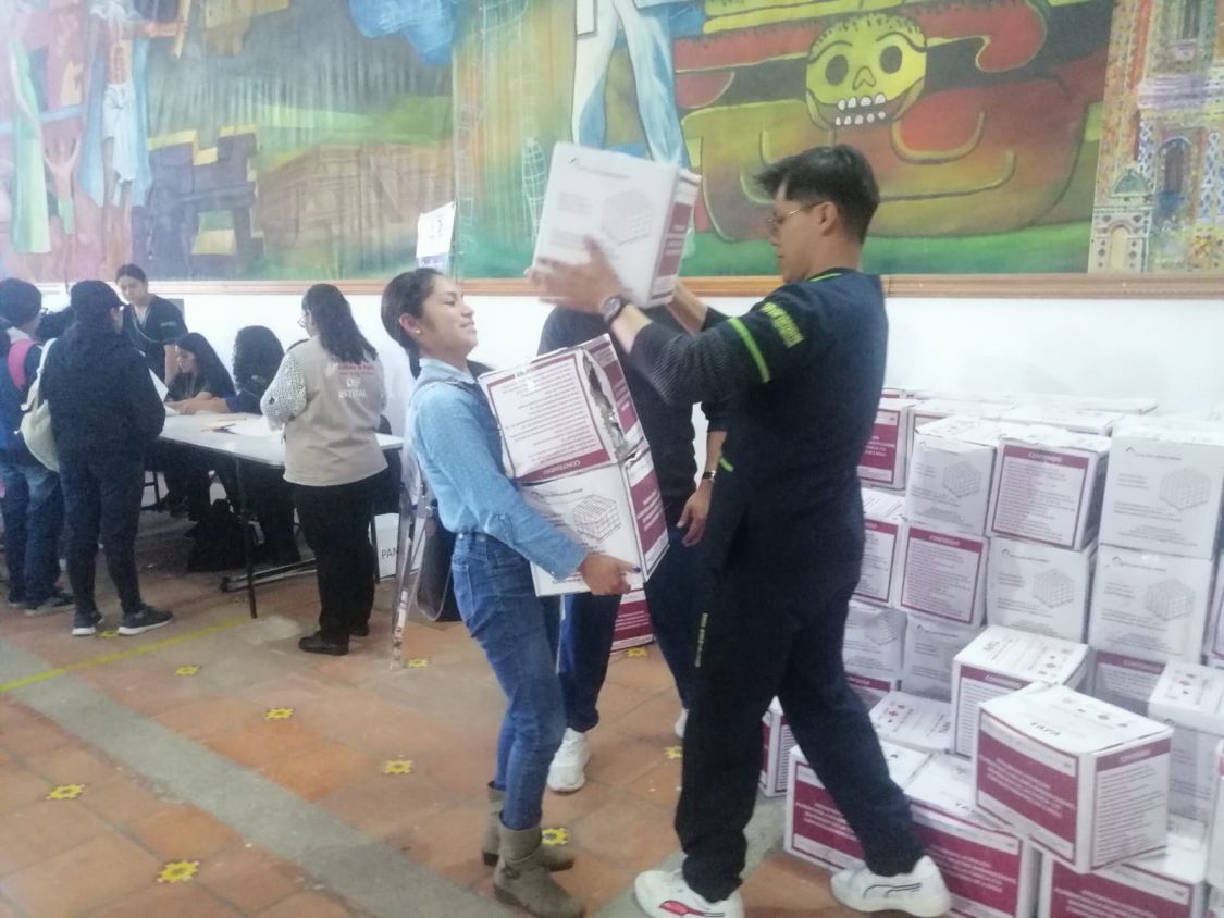 Entrega apoyos alimentarios INCONUT, PAMEL, discapacidad, adulto mayor y PROAANAC SMDIF San Andrés Cholula