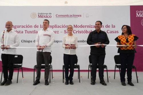 Claudia Sheinbaum inaugura autopista clave y anuncia proyectos para Chiapas