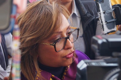 Lorena Cuéllar ventila omisión de alcaldes en obra pública
