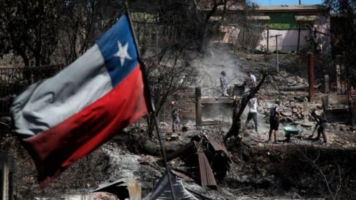 Incendio en Chile