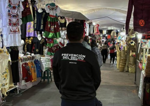 Refuerzan seguridad en Feria de San Pedro Cholula con participación activa de comerciantes