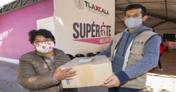Continúa DIF Estatal de Tlaxcala entrega de apoyos a beneficiarias de “Supérate Mujeres”