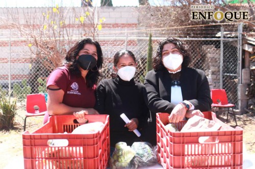 Con reforzamiento en seguridad y entrega de despensas, Karina Pérez Popoca destaca en San Andrés 
