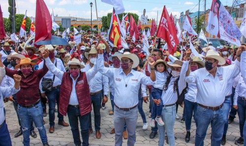 Con fuerza cierran campaña Sergio Céspedes y Abraham Martínez en Acatzingo 