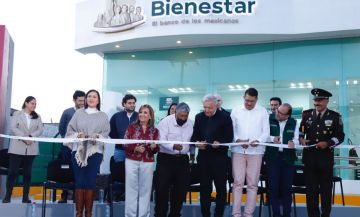 Presidente y Gobernadora inauguran banco del bienestar en Calpulalpan 
