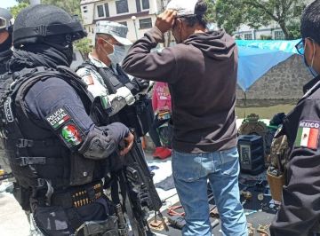 Policía municipal de Tlaxcala realiza operativo de seguridad en la capital