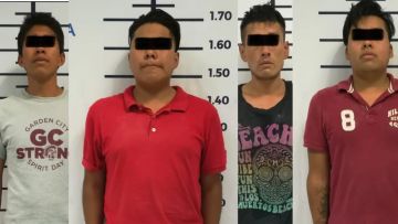 En San Andrés Cholula fueron detenidos cuatro presuntos ladrones de material de construcción 