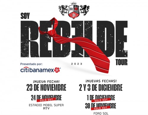 RBD confirma dos conciertos más en el Foro Sol en la Ciudad de México y uno más para Monterrey