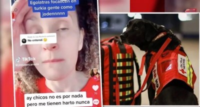 "Ególatras, se sienten héroes": Mujer critica popularidad de perritos rescatistas mexicanos en Turquía (Vídeo)