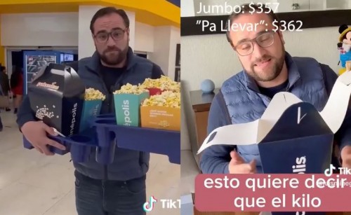 Las palomitas del cine son caras... pero estas son las que te dan mas por tu dinero (Vídeo)