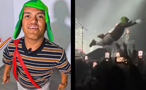 "Medio Metro" compartió escenario en concierto de Molotov y termina lanzándose al público (Vídeo)