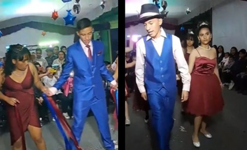 Joven baila vals festejando sus XV Años con "chambelanas"; se hace viral (Vídeo)