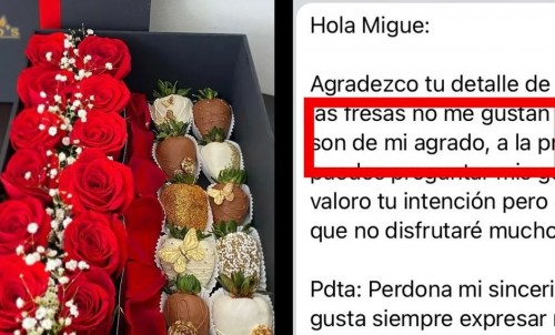 Joven da regalo a mujer porque la vio triste; ella responde de forma grosera: “no son de mi agrado” y desata debate