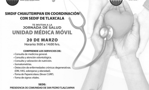 La unidad médica móvil acudirá a la comunidad de San Pedro Tlalcuapan