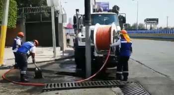 Intensifican desazolve de bulevares y avenidas en zona metropolitana de Puebla (Video)