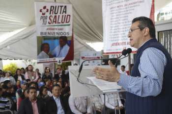 Marco Mena encabeza “Ruta por tu Salud” en Muñoz de Domingo Arenas