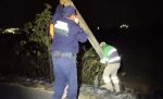Libera PC de Huamantla vialidades de cables y postes derribados