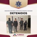 Detienen en Tlaxcala a dos hombres armados tras persecución en moto