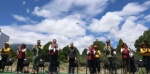 Foto: Cortesía Claudia Sheinbaum durante jornada de reforestación en Puebla
