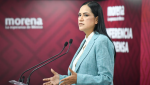 Ariadna Montiel durante una declaración sobre las elecciones de 2027.