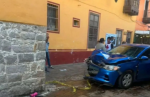 Foto: Cortesía Auto azul tras atropellamiento en Zacatlán, Puebla.