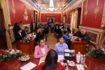 Lorena Cuéllar durante audiencia pública con ciudadanos de Tlaxcala